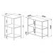 Kit 2 Estantes Livreiros Estilo Industrial Steel Quadra Vermont Base Preto - Artesano