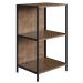 Kit 2 Estantes Livreiros Estilo Industrial Steel Quadra Vermont Base Preto - Artesano