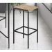 Kit Com 02 Banqueta Alta Steel Quadra 27816 Vermont Preto Fosco Artesano