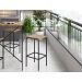 Kit Com 02 Banqueta Alta Steel Quadra 27816 Vermont Preto Fosco Artesano
