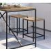 Kit Com 02 Banquetas Baixas Steel Quadra 27815 Vermont Preto Fosco Artesano