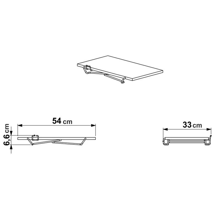 Mesa Articulavel Para Notebook / Café 27889 Linha Tube Vermont Preto Artesano