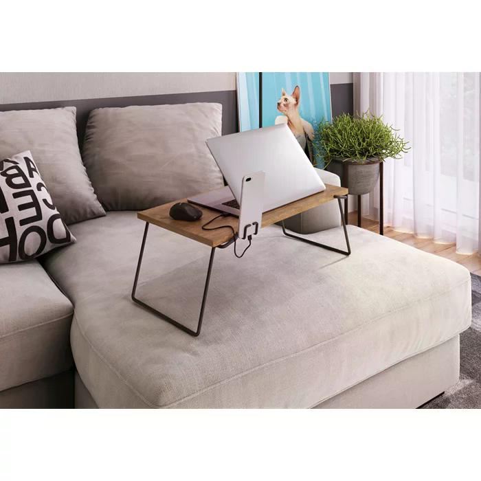 Mesa Articulavel Para Notebook / Café 27889 Linha Tube Vermont Preto Artesano