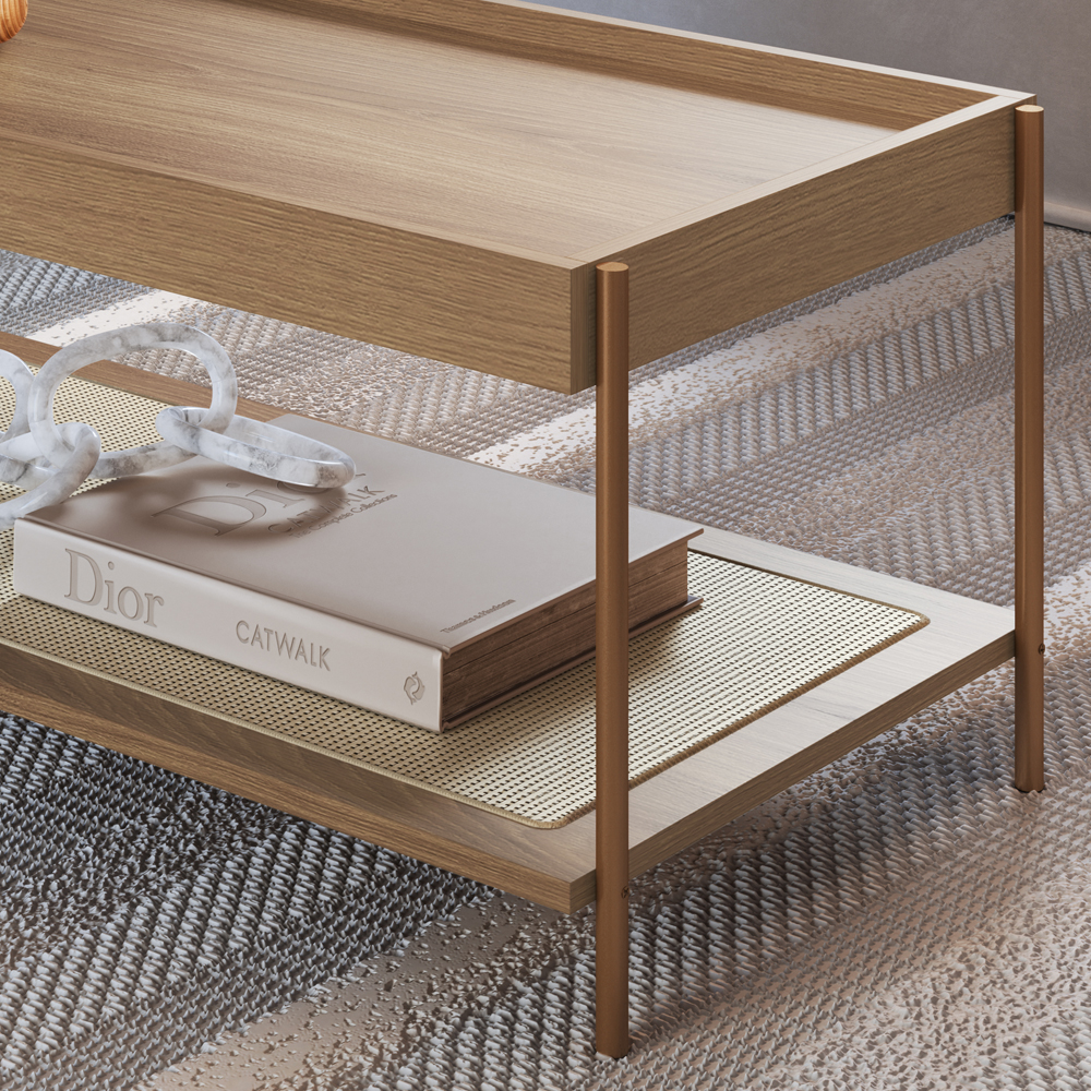 Mesa Centro 93 CM Pes Metal Oslo 28961 Hanover Artesano