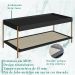 Mesa Centro 93 CM Pes Metal Oslo 28961 Nero Artesano