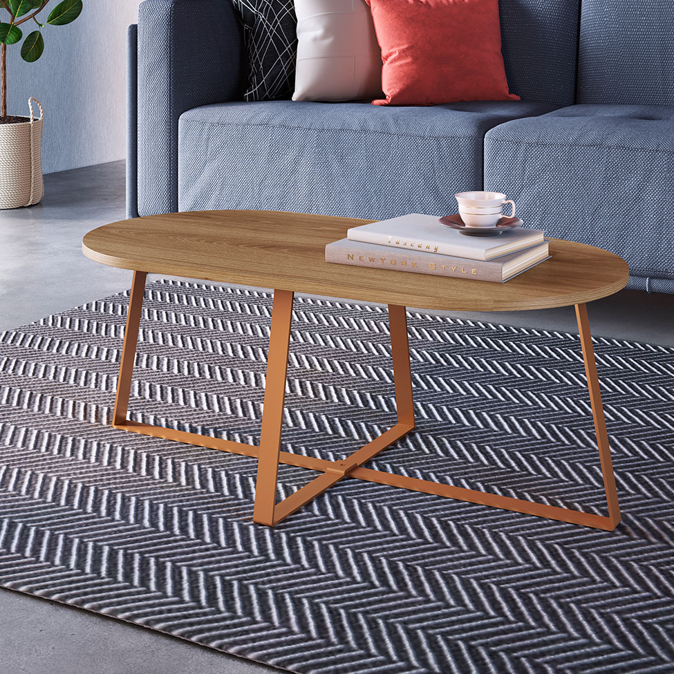 Mesa Centro Oval Complementos Hanover 90 cm
