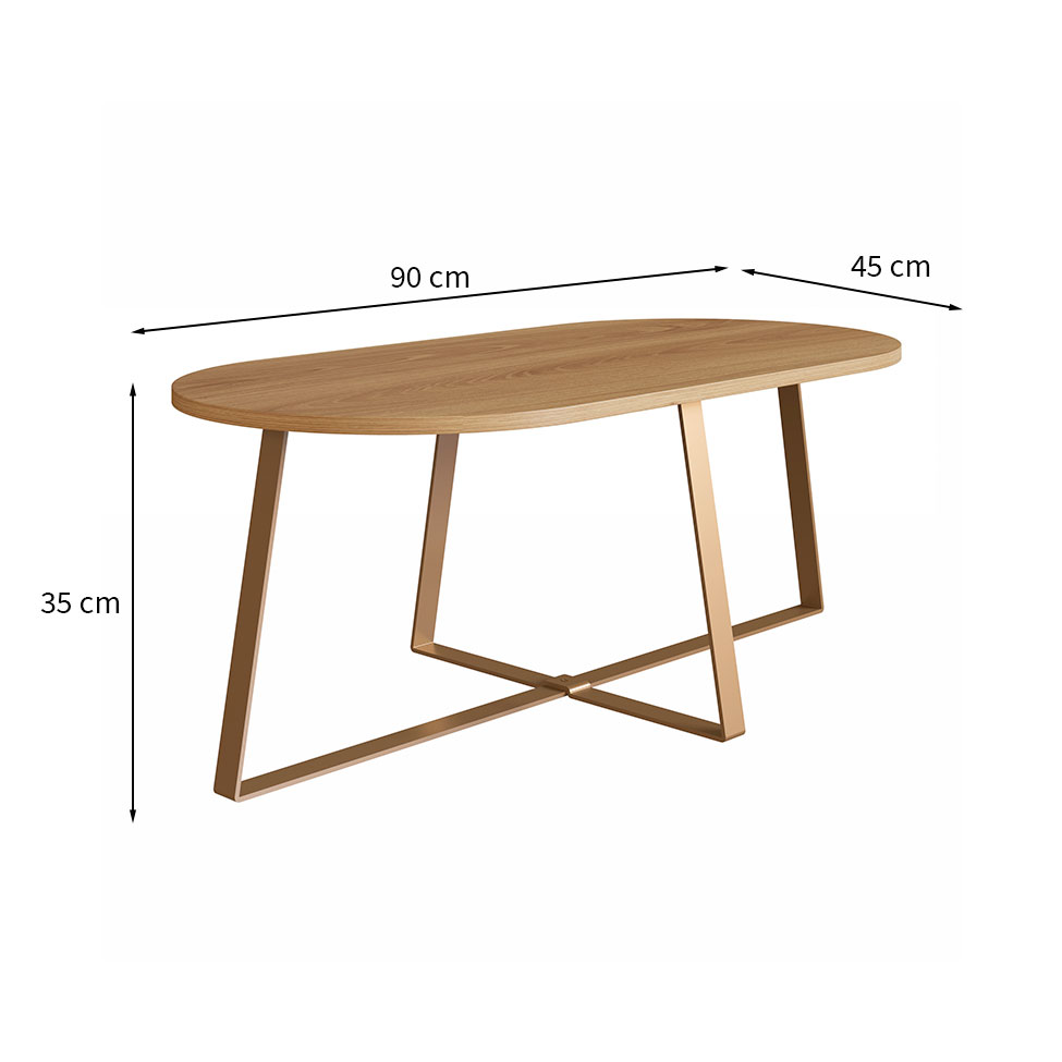Mesa Centro Oval Complementos Hanover 90 cm