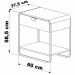 Mesa De Cabeceira 1G Organica 60 cm 28061 Nero Preto Artesano
