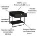 Mesa De Cabeceira 1G Organica 60 cm 28061 Nero Preto Artesano