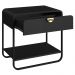 Mesa De Cabeceira 1G Organica 60 cm 28061 Nero Preto Artesano