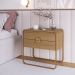 Mesa De Cabeceira 2G Organica 60 cm 28062 Hanover Dourado Artesano