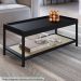Mesa De Centro 93 CM Pes Madeira Oslo 27961 Nero Artesano