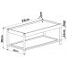 Mesa De Centro 93 CM Pes Madeira Oslo 27961 Nero Artesano