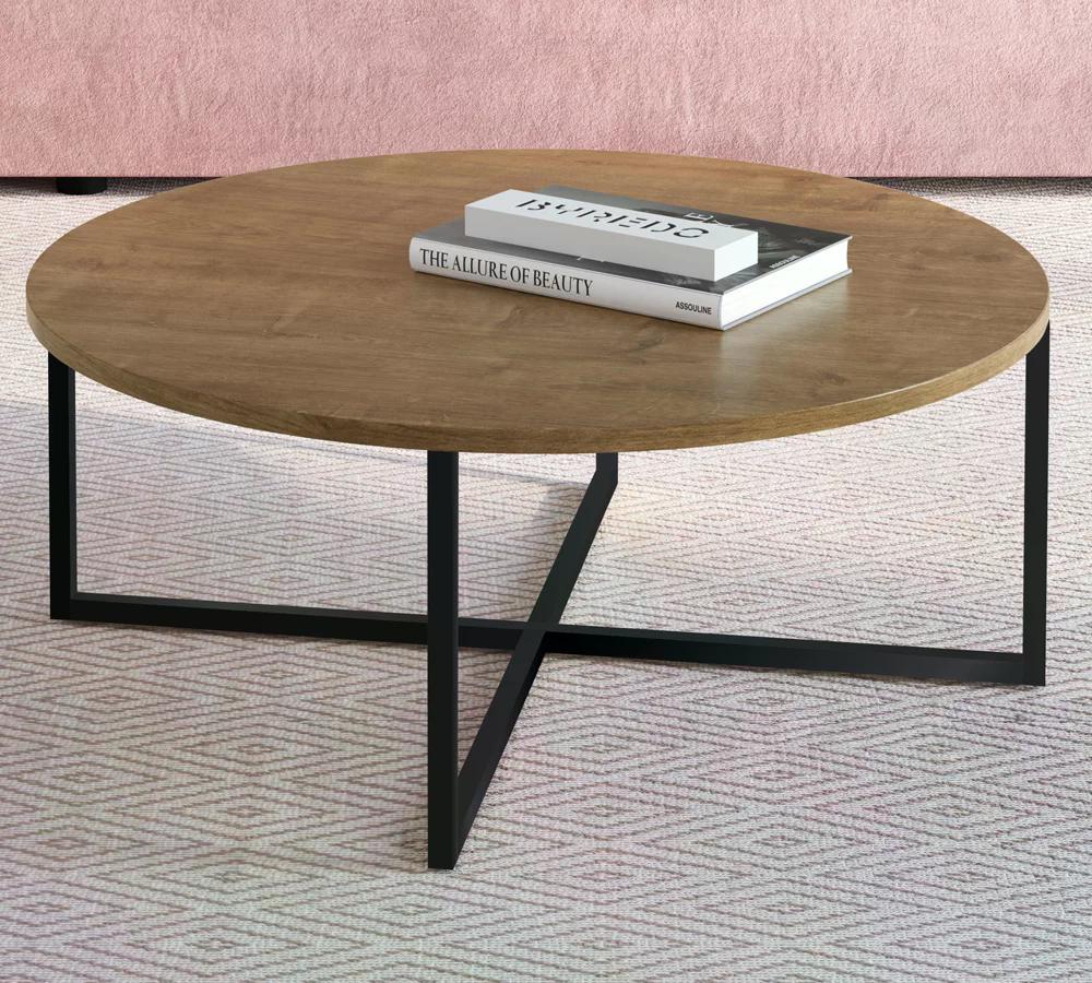 Mesa De Centro Aço Preto 27856 Linha Complementos Vermont Artesano