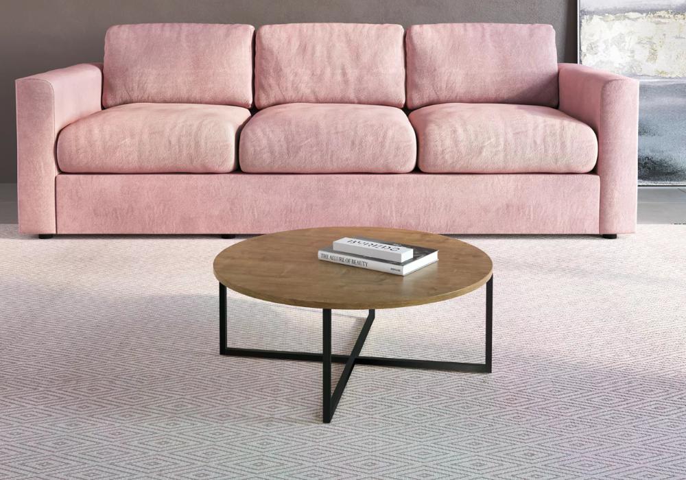 Mesa De Centro Aço Preto 27856 Linha Complementos Vermont Artesano