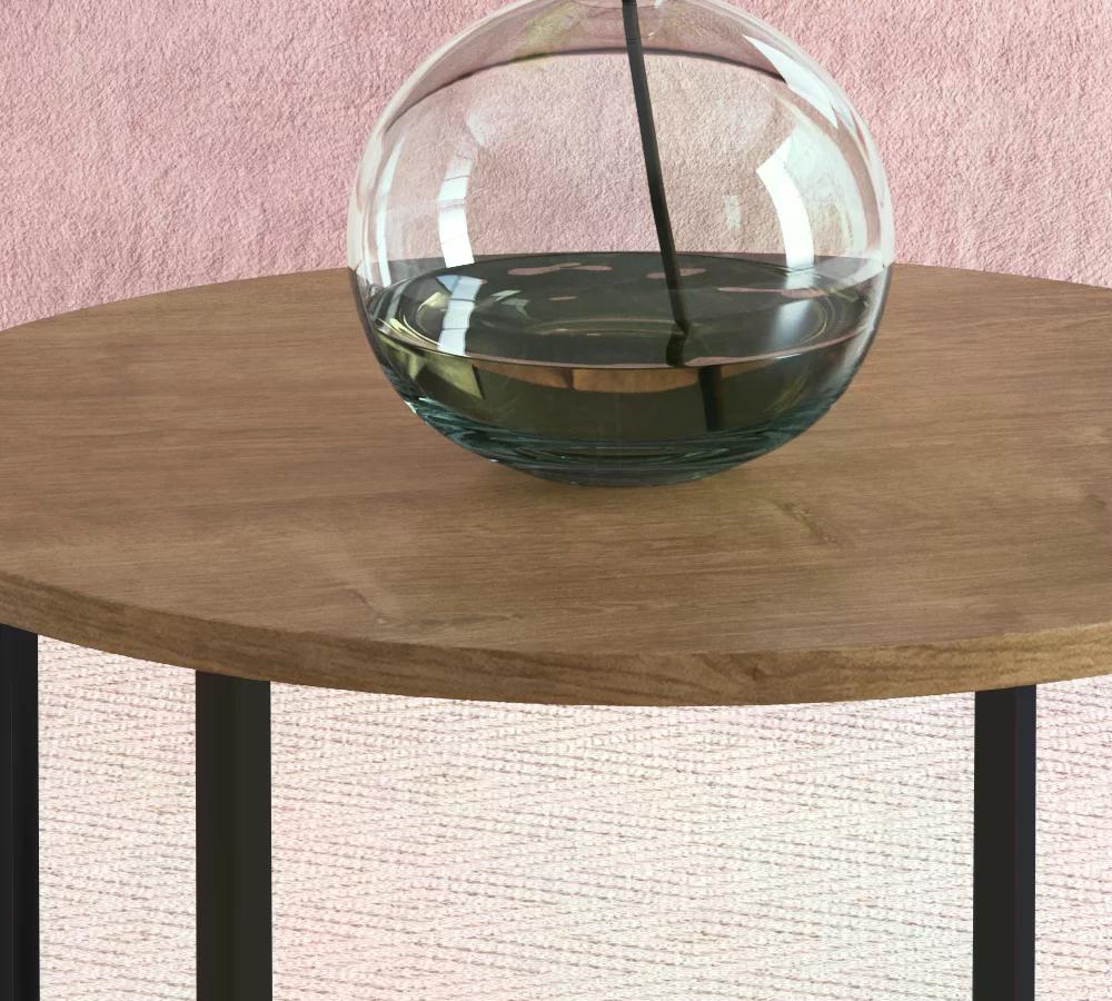 Mesa De Centro Est Aço 27857 Linha Complementos Vermont Preto Artesano
