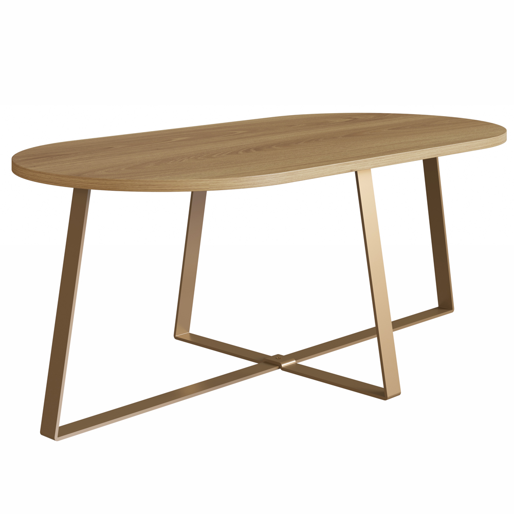 Mesa De Centro Para Sala De Estar 27941 Hanover Dourado Artesano