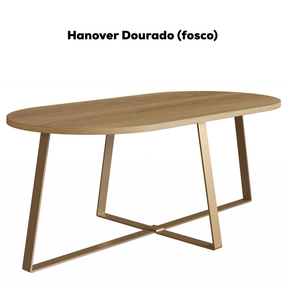 Mesa De Centro Para Sala De Estar 27941 Hanover Dourado Artesano