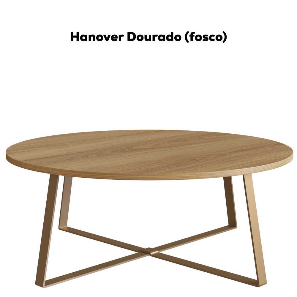 Mesa De Centro Para Sala De Estar 27947 Hanover Dourado Artesano
