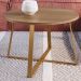 Mesa De Centro Para Sala De Estar 27948 Hanover Dourado Artesano