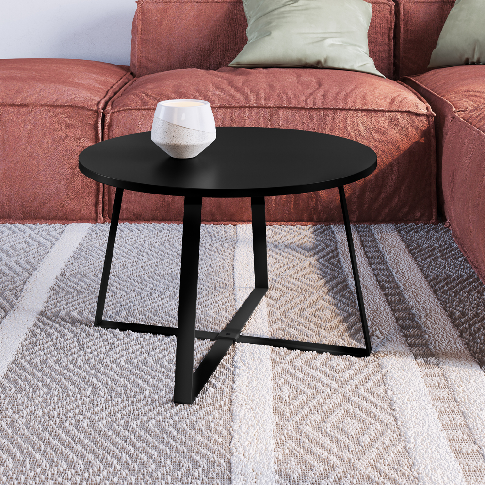 Mesa De Centro Para Sala De Estar 27948 Preto Artesano