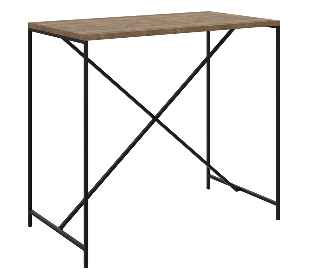 Mesa De Jantar 100x60 Steel Quadra 27817 Vermont Preto Fosco Artesano
