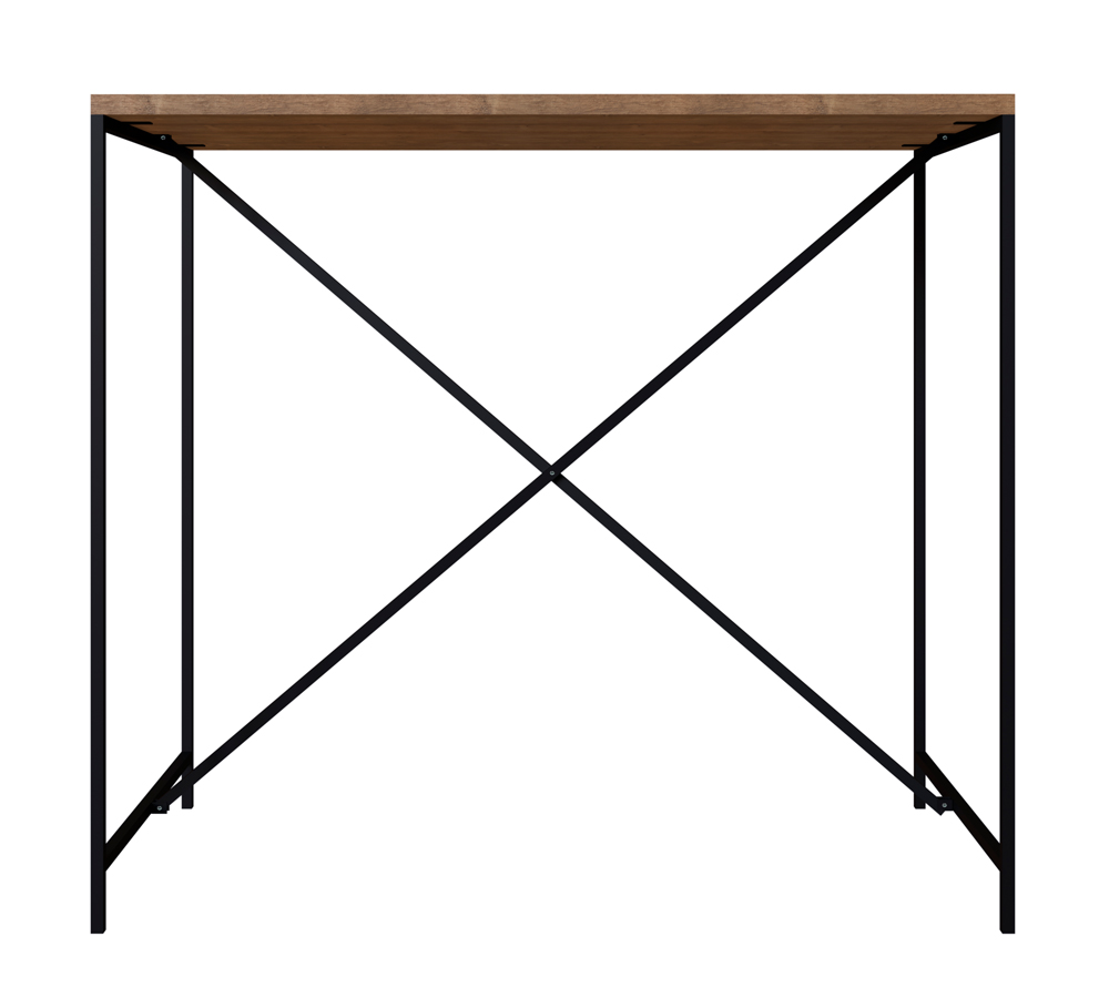 Mesa De Jantar 100x60 Steel Quadra 27817 Vermont Preto Fosco Artesano