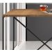 Mesa De Jantar 100x60 Steel Quadra 27817 Vermont Preto Fosco Artesano