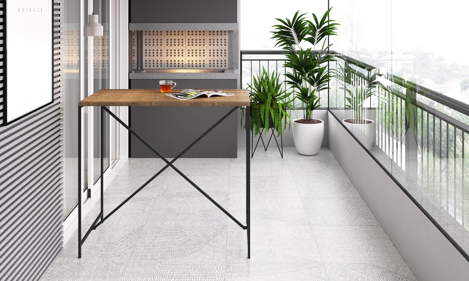 Mesa De Jantar 100x60 Steel Quadra 27817 Vermont Preto Fosco Artesano