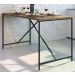 Mesa De Jantar 136x69 Steel Quadra 27818 Vermont Preto Fosco Artesano