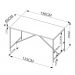 Mesa De Jantar 136x69 Steel Quadra 27818 Vermont Preto Fosco Artesano