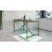 Mesa De Jantar 136x69 Steel Quadra 27818 Vermont Preto Fosco Artesano
