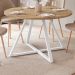 Mesa De Jantar Redonda 110 cm 25933 Nogal Sevilha Branco Artesano
