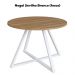 Mesa De Jantar Redonda 110 cm 25933 Nogal Sevilha Branco Artesano