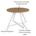 Mesa De Jantar Redonda 110 cm 25933 Nogal Sevilha Branco Artesano