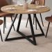 Mesa De Jantar Redonda 110 cm 25933 Nogal Sevilha Preto Artesano