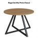 Mesa De Jantar Redonda 110 cm 25933 Nogal Sevilha Preto Artesano