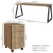 Mesa E Gaveteiro Office 160 cm 25909 Nogal Sevilha Preto Artesano