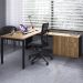 Mesa Escritorio Office 180x160 cm 25856 Nogal Sevilha Preto Artesano