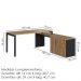 Mesa Escritorio Office 180x160 cm 25856 Nogal Sevilha Preto Artesano