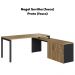 Mesa Escritorio Office 180x160 cm 25856 Nogal Sevilha Preto Artesano