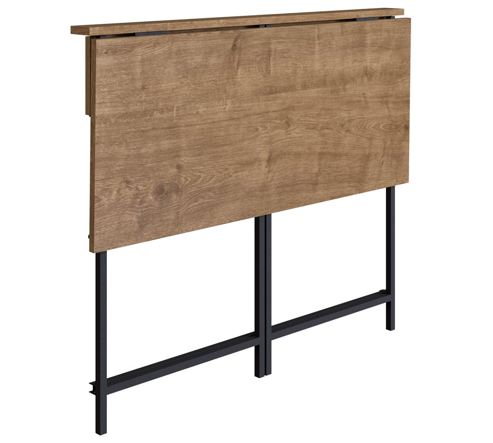 Mesa Escrivaninha Dobravel 90CM 27893 Vermont Preto Artesano