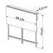 Mesa Escrivaninha Dobravel 90CM 27893 Vermont Preto Artesano