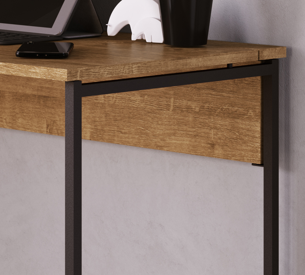 Mesa Escrivaninha Dobravel 90CM 27893 Vermont Preto Artesano