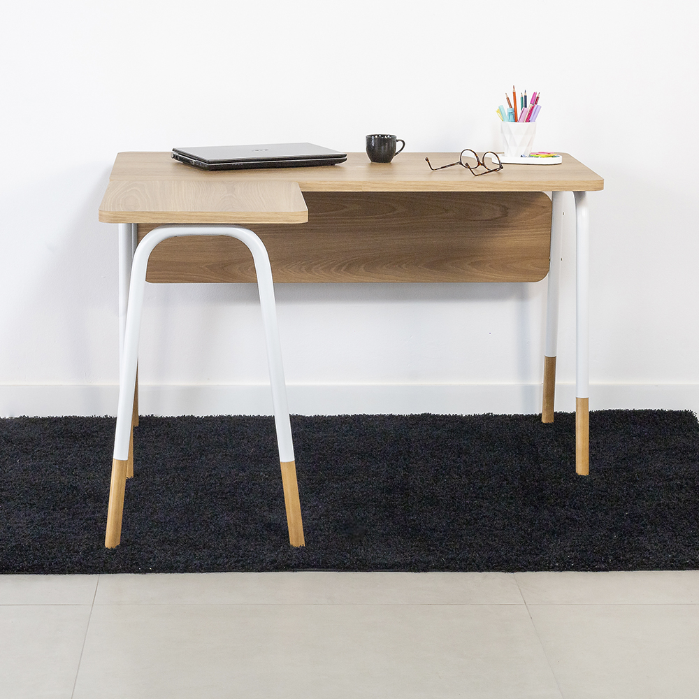 Mesa Escrivaninha Em L 120 cm 28002 Hanover Branco Artesano