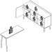 Mesa Escrivaninha Giratoria 28005 Hanover Branco Artesano