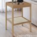 Mesa Lateral 58 CM Pes Madeira Palhinha Oslo 27962 Hanover Artesano