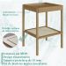 Mesa Lateral 58 CM Pes Madeira Palhinha Oslo 27962 Hanover Artesano