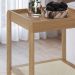 Mesa Lateral 58 CM Pes Madeira Palhinha Oslo 27962 Hanover Artesano