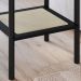 Mesa Lateral 58 CM Pes Madeira Palhinha Oslo 27962 Nero Artesano